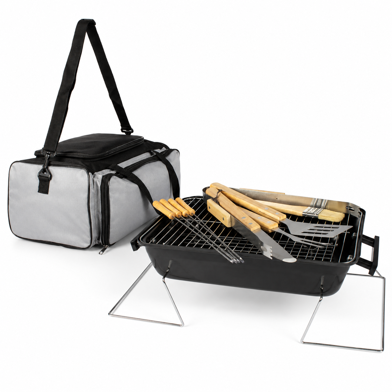 SET BOLSO - COOLER - PARRILLA - HERRAMIENTAS