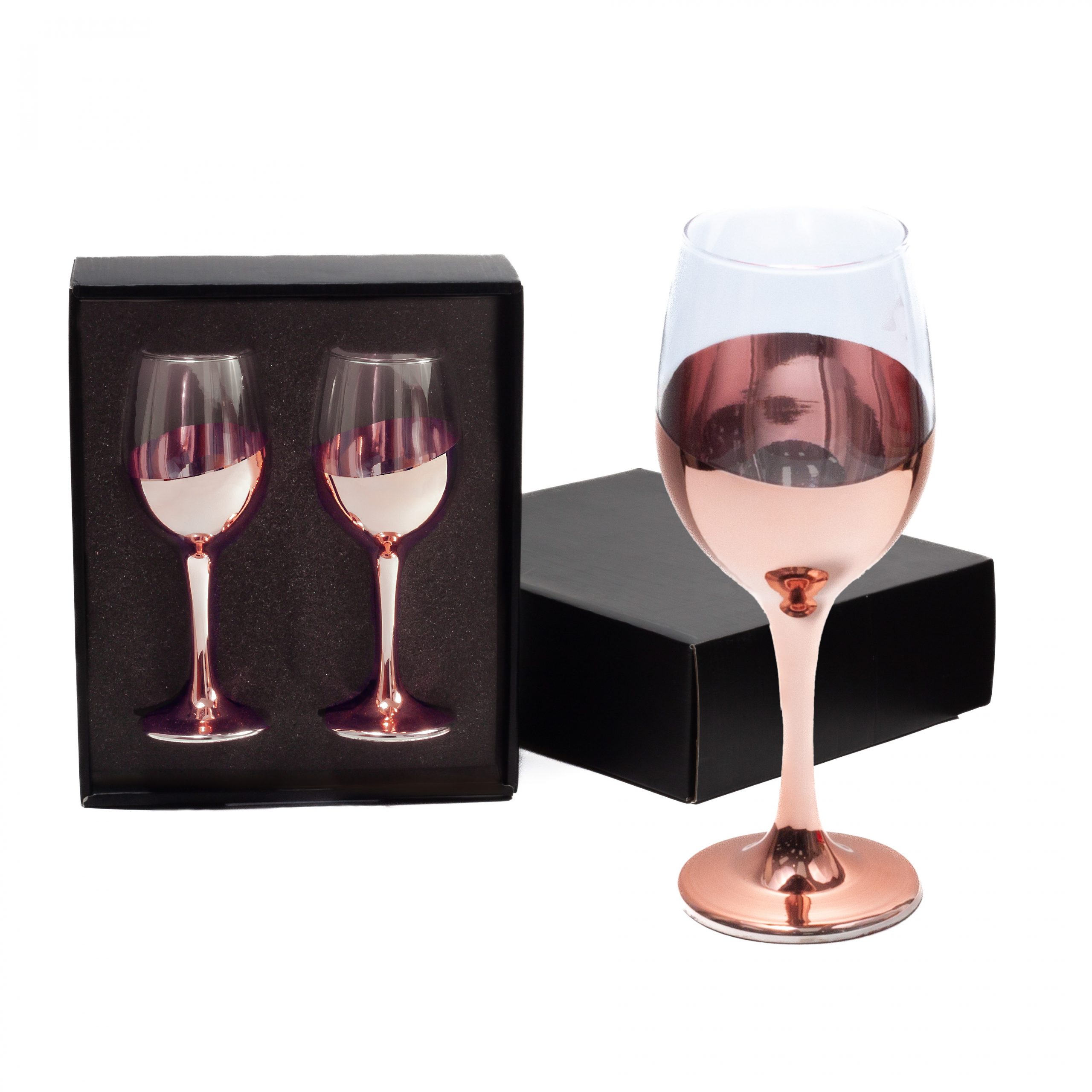 SET DE 2 COPAS COBRIZADAS VINO - Imagen 3