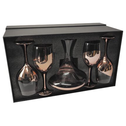SET DE COPAS Y DECANTADOR PARA VINOS COBRIZADO - Imagen 2