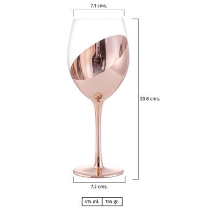 SET DE COPAS Y DECANTADOR PARA VINOS COBRIZADO - Imagen 4