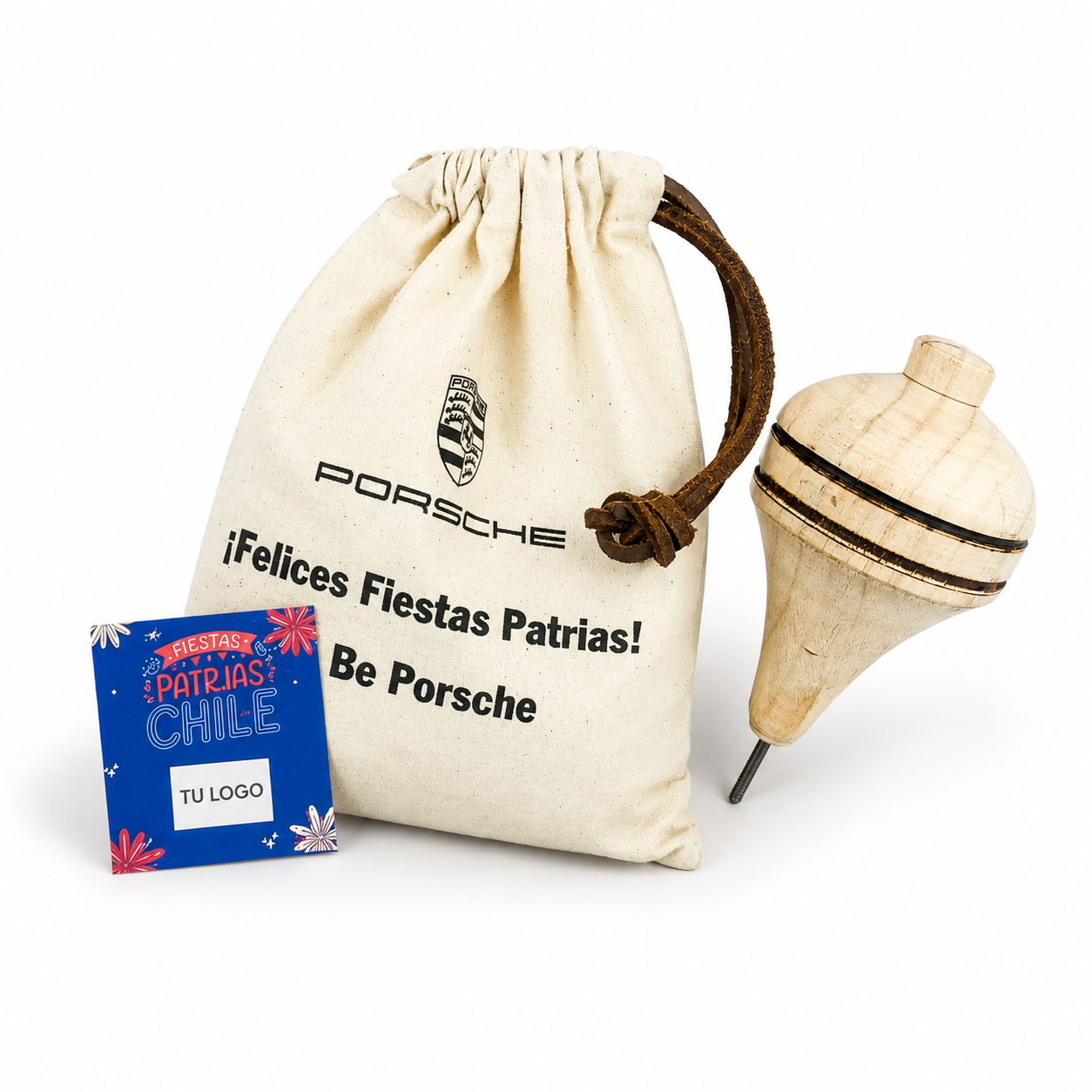 TROMPO MADERA +BOLSA ALGODÓN