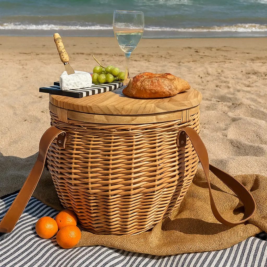 CANASTO PICNIC COOLER RATTAN - Imagen 3