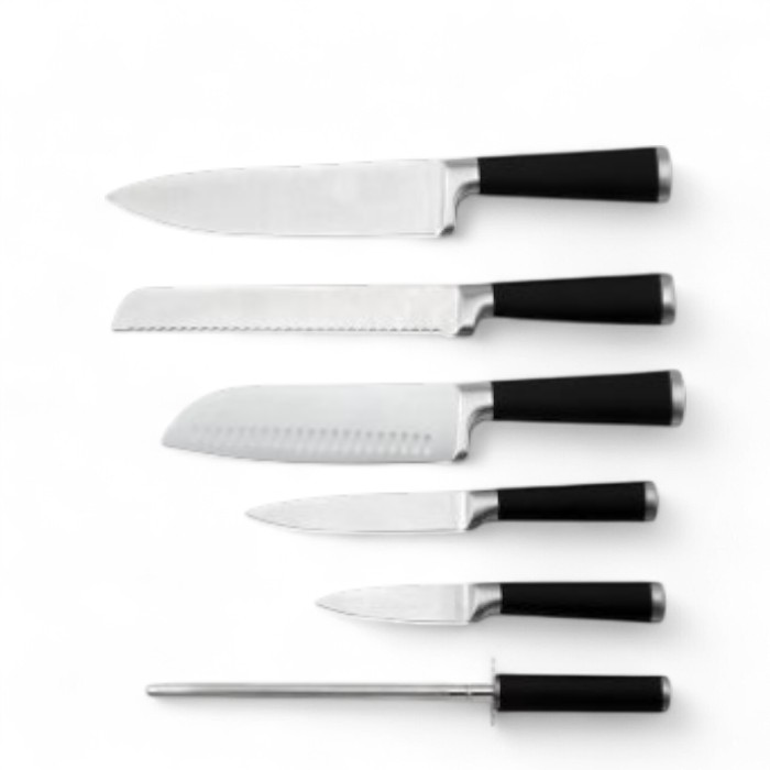 SET CUCHILLOS BASE MADERA ACACIA - Imagen 3