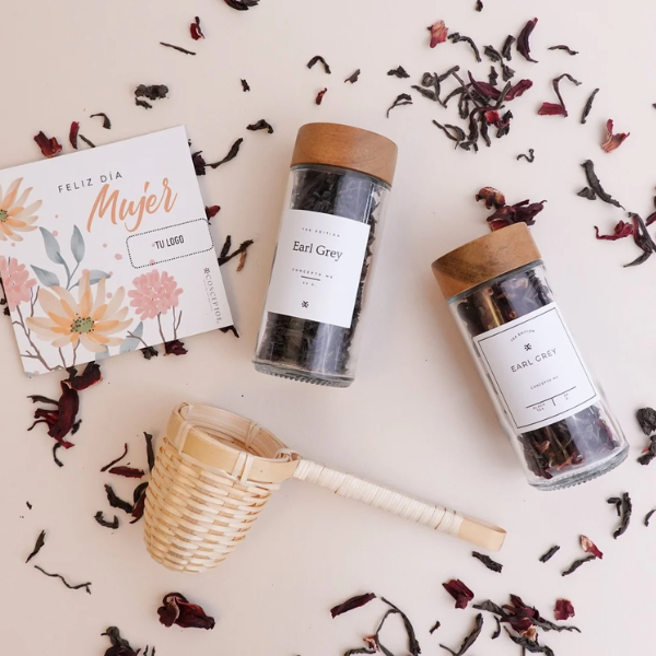 CAJA INFUSOR BAMBÚ + 2 TÉ - Imagen 2
