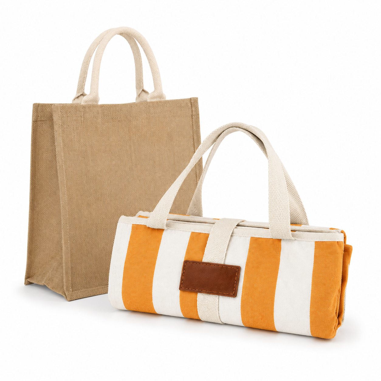 MANTA PICNIC CANTABRIA EN BOLSA YUTE