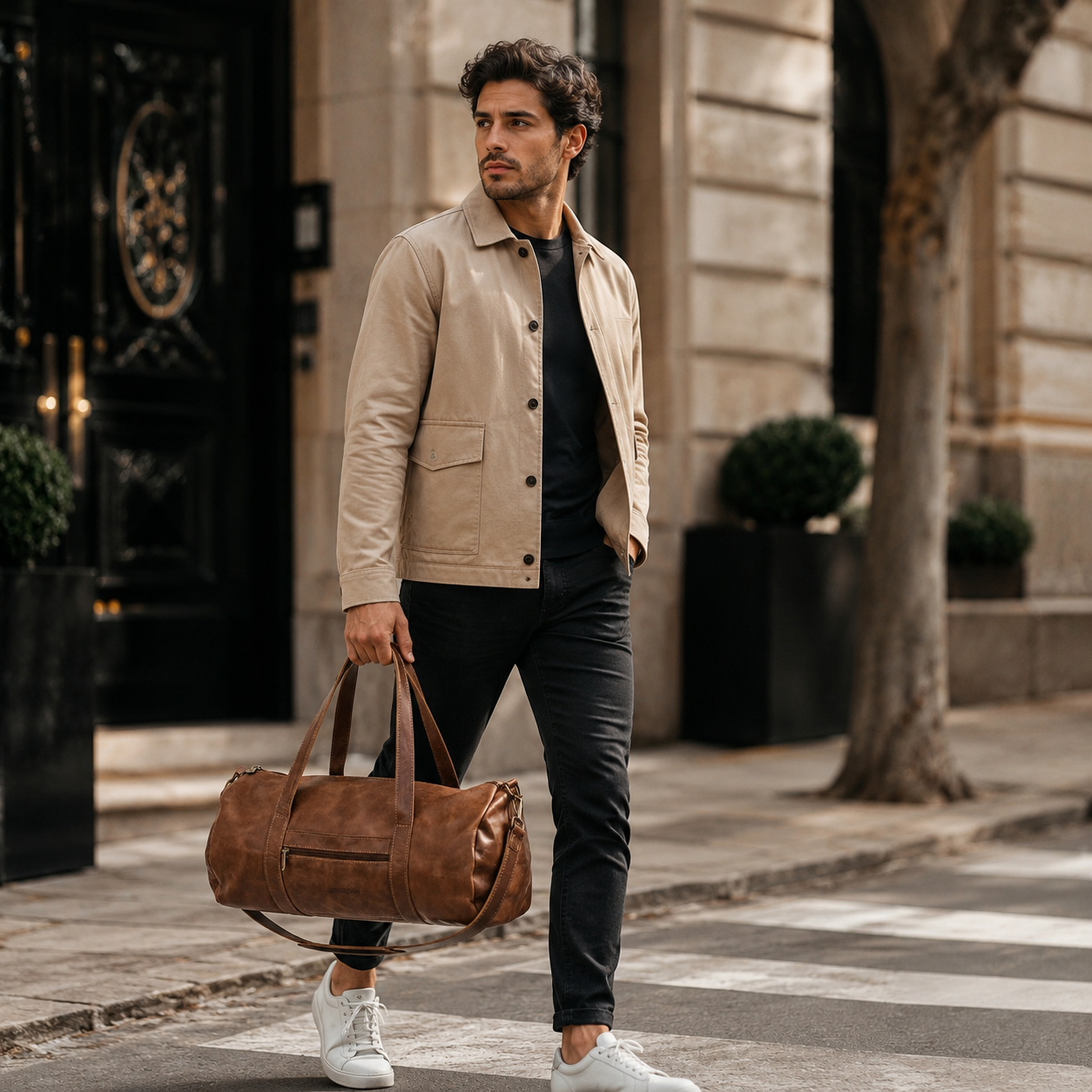 BOLSO VIAJE CUERO - Imagen 2